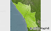 Physical Map of VREDENDAL, darken