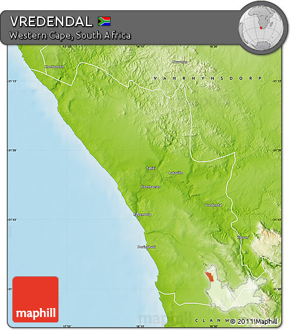 Physical Map of VREDENDAL