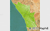 Physical Map of VREDENDAL, satellite outside