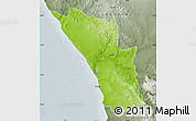 Physical Map of VREDENDAL, semi-desaturated