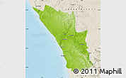 Physical Map of VREDENDAL, shaded relief outside
