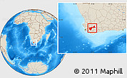Shaded Relief Location Map of WORCESTER