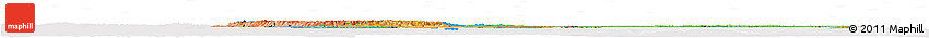 Political Horizon Map of South America, cropped outside