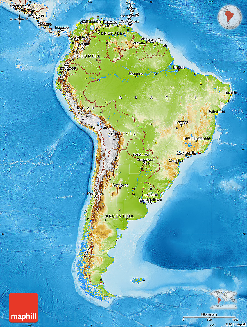 3 Physical Features Of South America