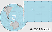 Blank Location Map of South Georgia and the South Sandwich Islands, gray outside