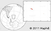 Blank Location Map of South Georgia and the South Sandwich Islands, highlighted continent