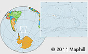 Blank Location Map of South Georgia and the South Sandwich Islands, political outside