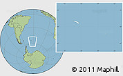 Blank Location Map of South Georgia and the South Sandwich Islands, savanna style outside