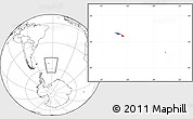 Flag Location Map of South Georgia and the South Sandwich Islands, blank outside