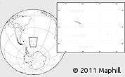 Gray Location Map of South Georgia and the South Sandwich Islands, blank outside