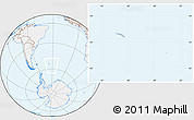 Gray Location Map of South Georgia and the South Sandwich Islands, lighten
