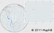 Gray Location Map of South Georgia and the South Sandwich Islands, lighten, semi-desaturated