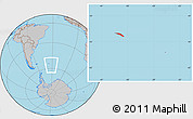 Gray Location Map of South Georgia and the South Sandwich Islands