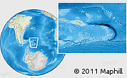 Physical Location Map of South Georgia and the South Sandwich Islands, lighten, land only