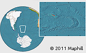 Satellite Location Map of South Georgia and the South Sandwich Islands, highlighted continent