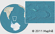 Satellite Location Map of South Georgia and the South Sandwich Islands, lighten, land only