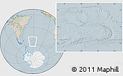 Satellite Location Map of South Georgia and the South Sandwich Islands, lighten