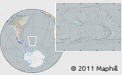 Satellite Location Map of South Georgia and the South Sandwich Islands, lighten, semi-desaturated