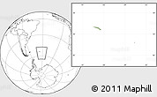 Savanna Style Location Map of South Georgia and the South Sandwich Islands, blank outside
