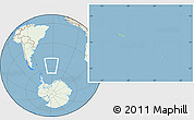 Savanna Style Location Map of South Georgia and the South Sandwich Islands, lighten, land only