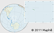Savanna Style Location Map of South Georgia and the South Sandwich Islands, lighten