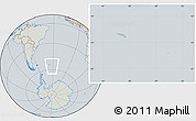 Savanna Style Location Map of South Georgia and the South Sandwich Islands, lighten, semi-desaturated