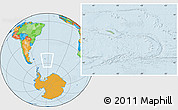 Savanna Style Location Map of South Georgia and the South Sandwich Islands, political outside