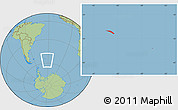 Savanna Style Location Map of South Georgia and the South Sandwich Islands