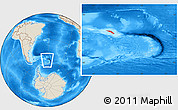 Shaded Relief Location Map of South Georgia and the South Sandwich Islands