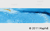 Political Panoramic Map of South Georgia and the South Sandwich Islands, physical outside