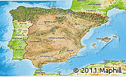 Satellite 3D Map of Spain, physical outside