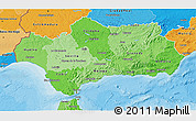 Political Shades 3D Map of Andalucia