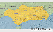 Savanna Style 3D Map of Andalucia