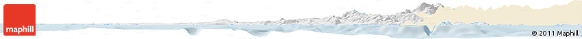 Classic Style Horizon Map of Cádiz, single color outside