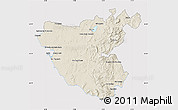 Shaded Relief Map of Cádiz, cropped outside