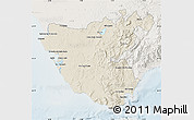 Shaded Relief Map of Cádiz, lighten