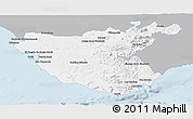 Gray Panoramic Map of Cádiz, single color outside