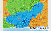 Political 3D Map of Granada