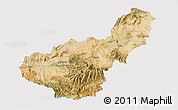 Satellite 3D Map of Granada, cropped outside