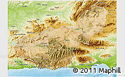 Satellite 3D Map of Granada, physical outside