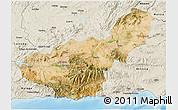 Satellite 3D Map of Granada, shaded relief outside