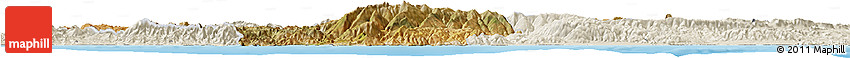 Satellite Horizon Map of Granada, shaded relief outside