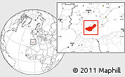 Blank Location Map of Granada