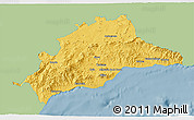 Savanna Style 3D Map of Málaga, single color outside