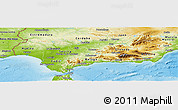 Physical Panoramic Map of Andalucia