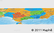 Political Panoramic Map of Andalucia