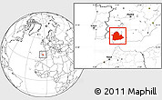 Blank Location Map of Sevilla