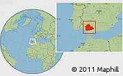 Savanna Style Location Map of Sevilla