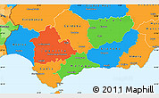 Political Simple Map of Andalucia