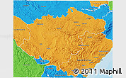 Political 3D Map of Teruel